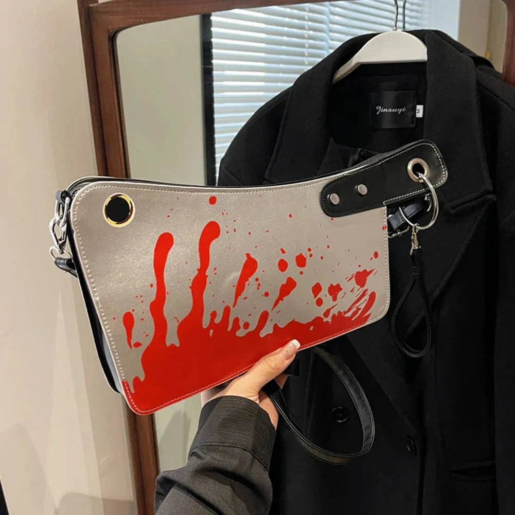 Gothic Unique Design PU Knife Shaped Halloween Clutch Bag