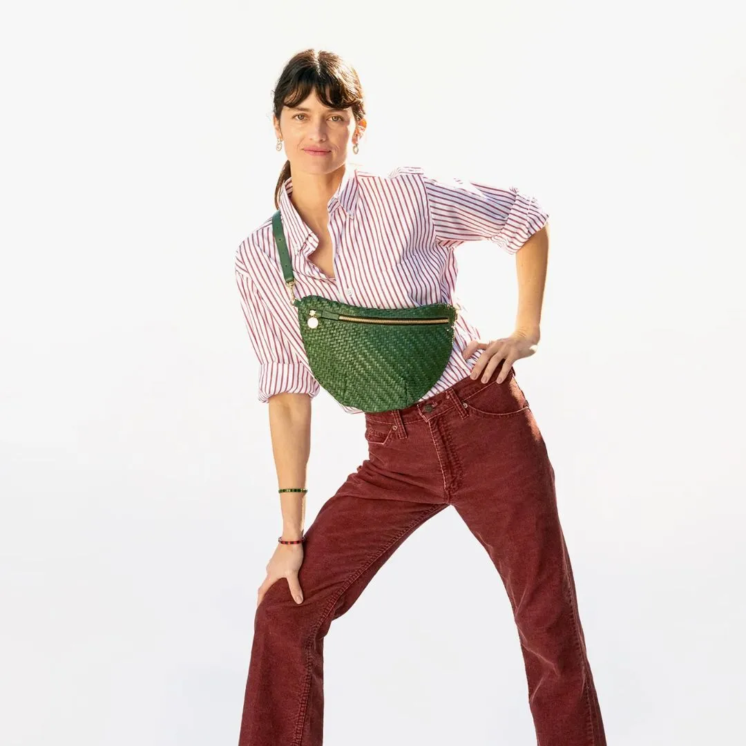 Grande Fanny Pack (Evergreen Woven Zig Zag)