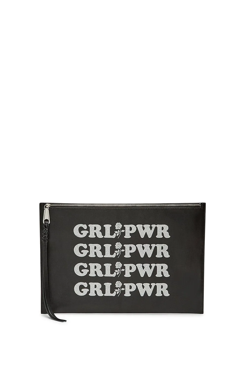 Grl Pwr Large Zip Clutch