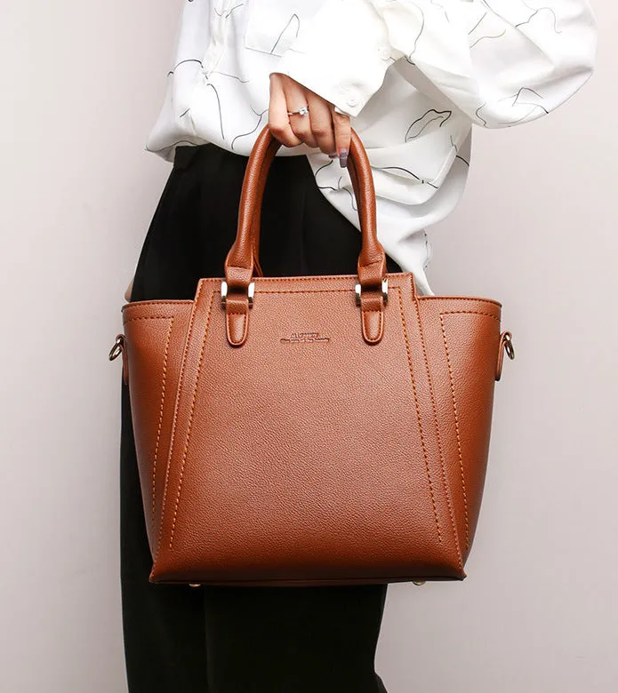 H1674 - Miranda Retro Brown Handbag