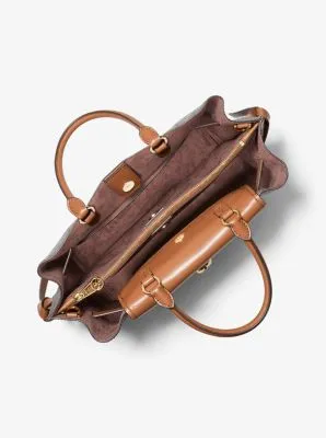 Hamilton Legacy Large Logo and Leather Belted Satchel