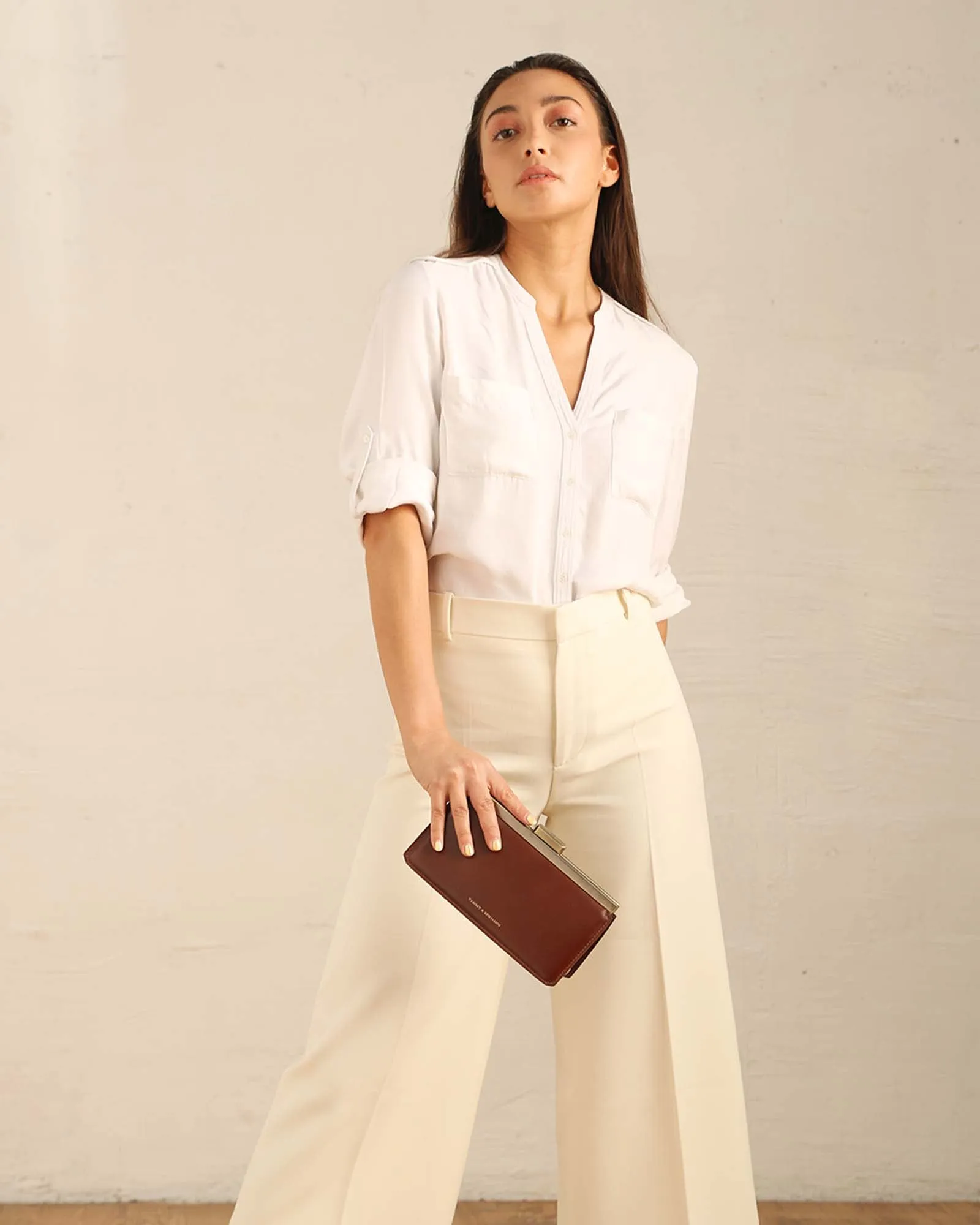 Jeanne Baguette Short Strap Brown