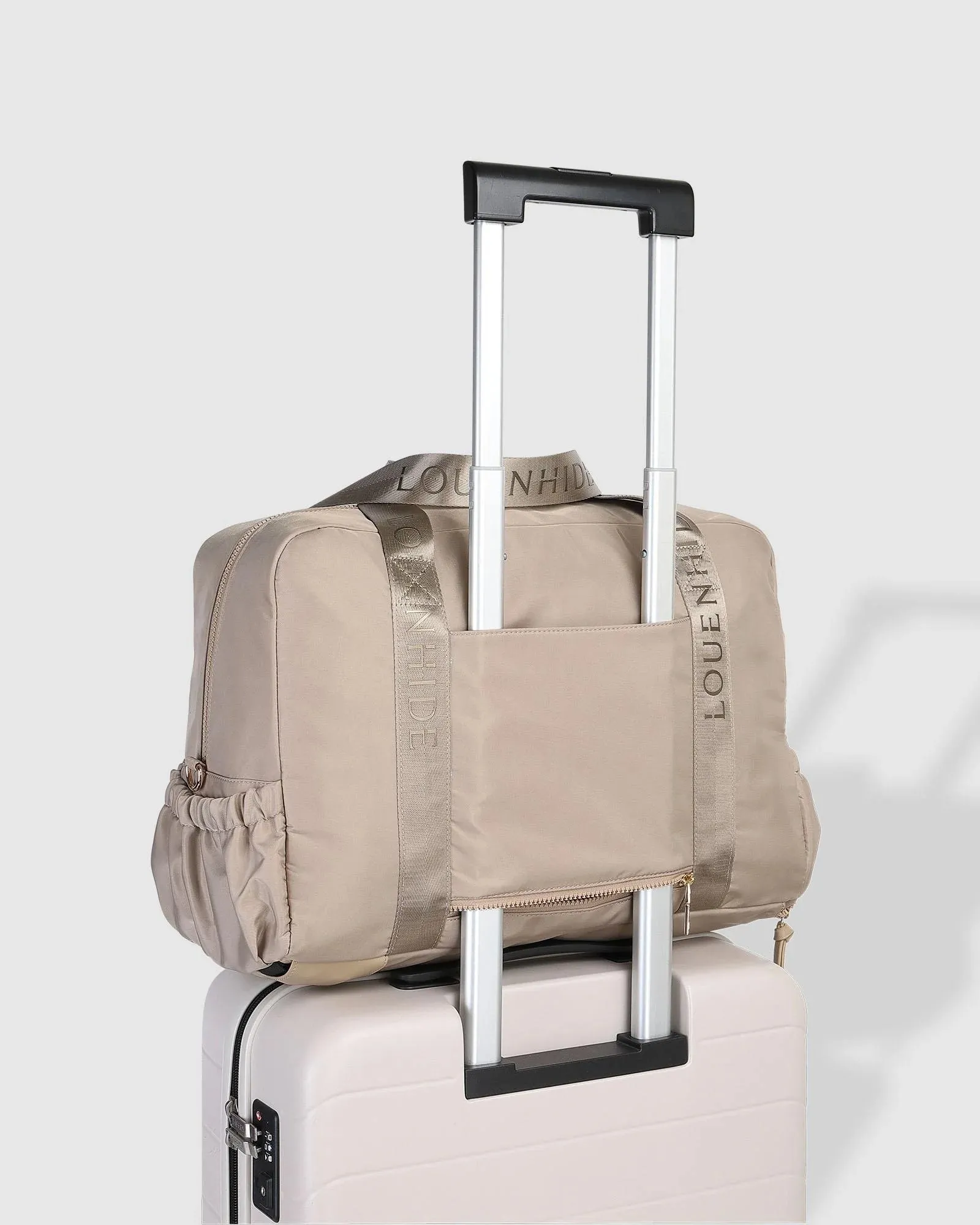 Jenn Nylon Travel Bag Beige