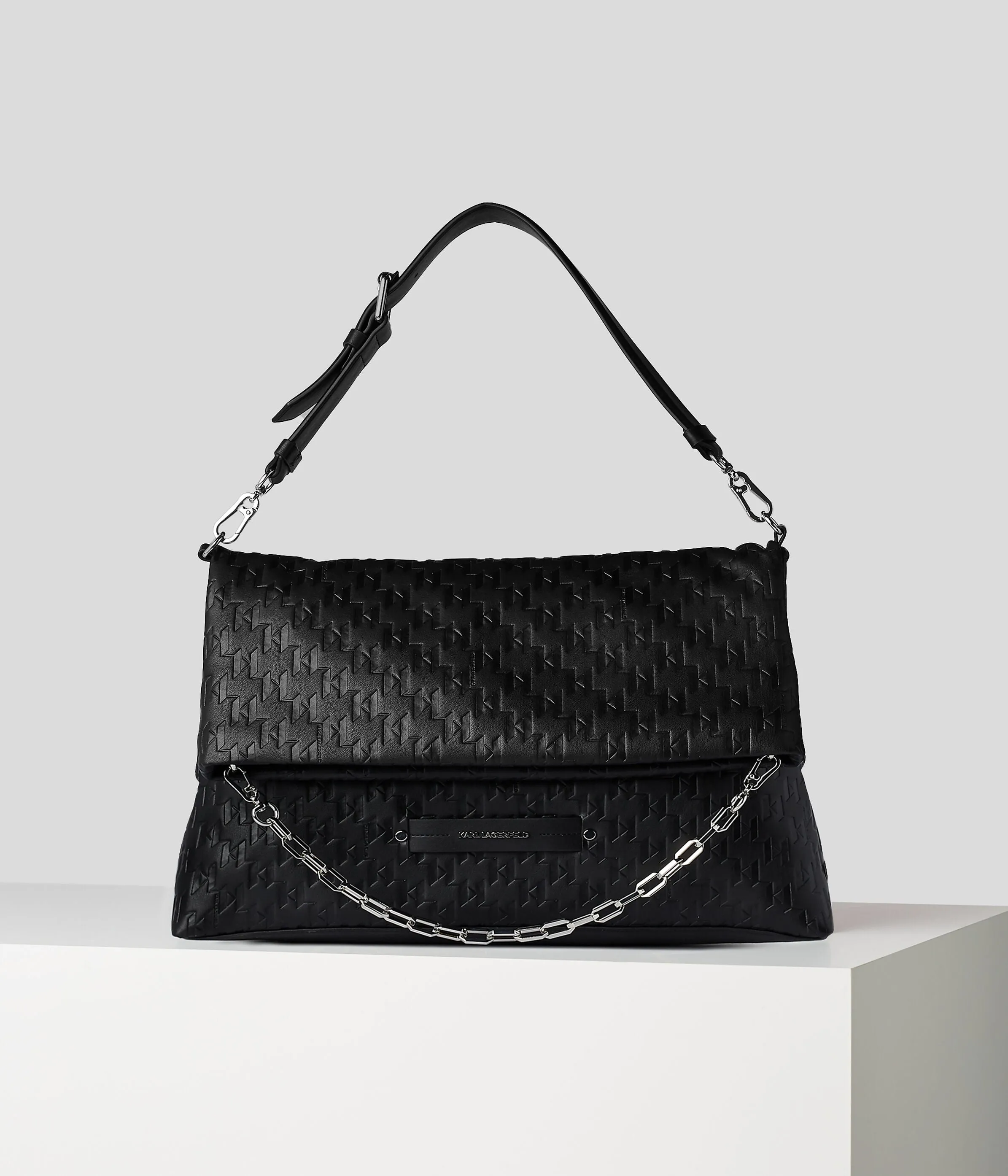 K/KUSHION MONOGRAM-EMBOSSED FOLDED TOTE