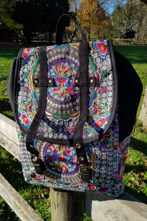 Large Embroidered Backpack
