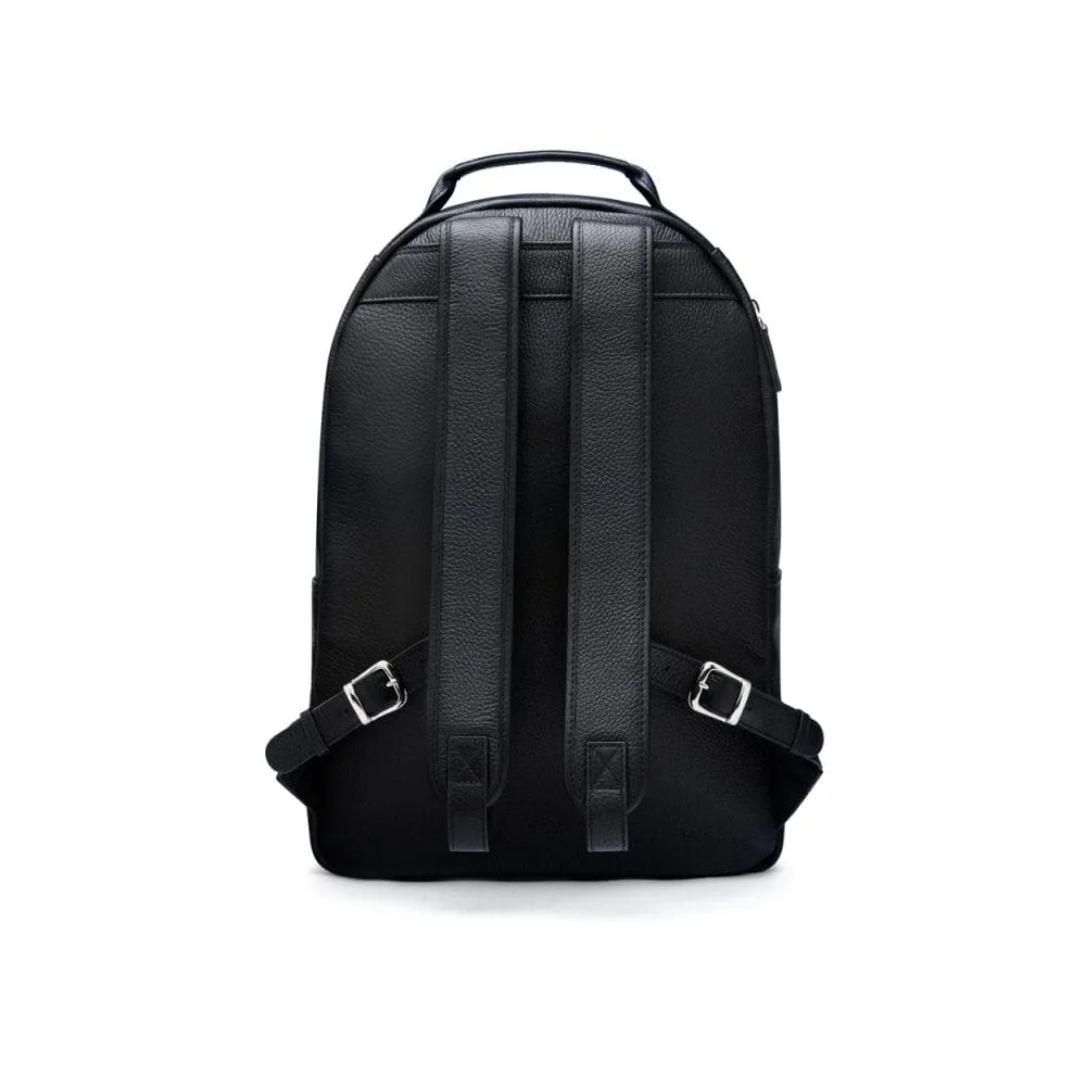 Leather 15" Laptop Backpack, Cambridge - Black Pebble Grain