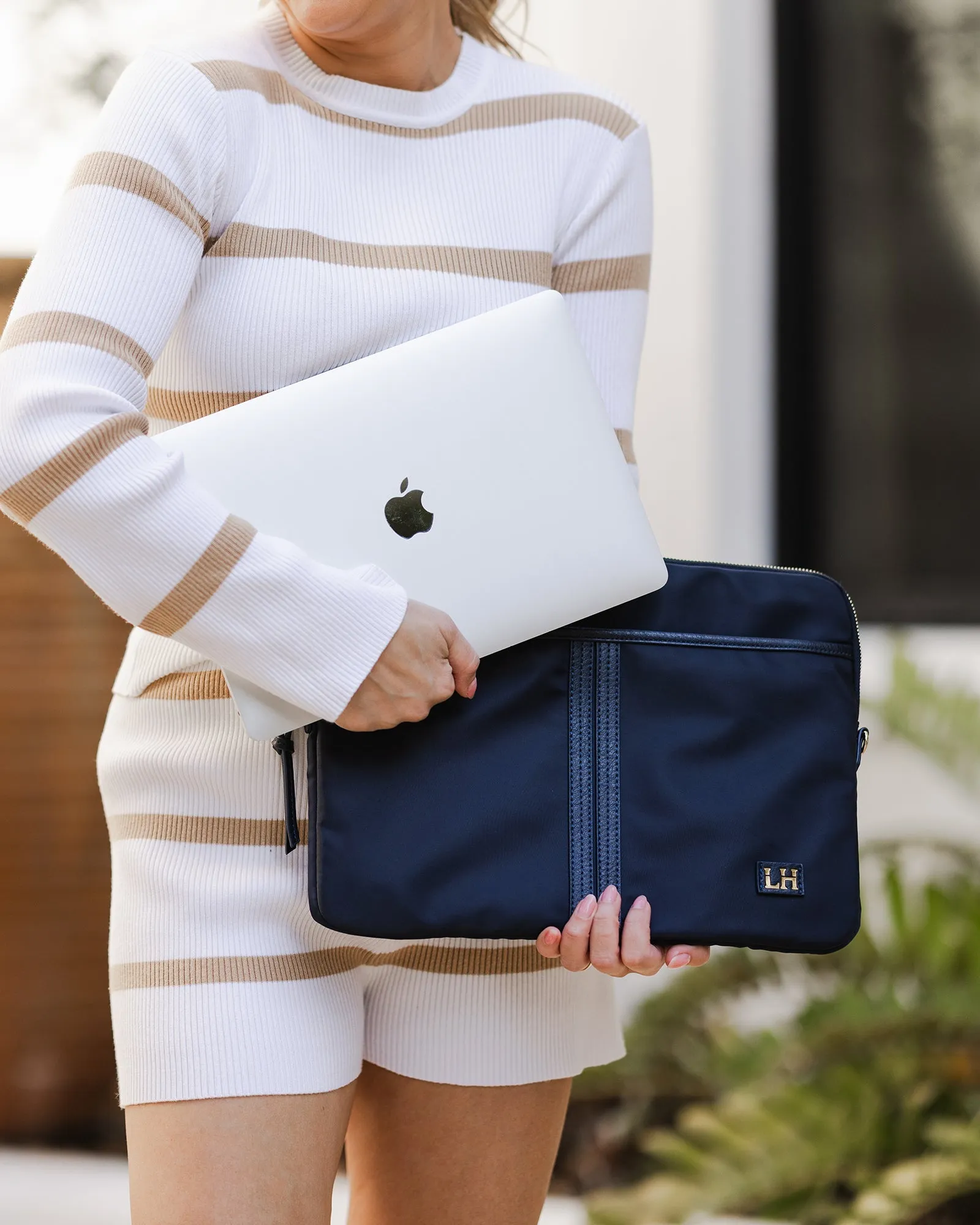 LINA NYLON LAPTOP CASE NAVY