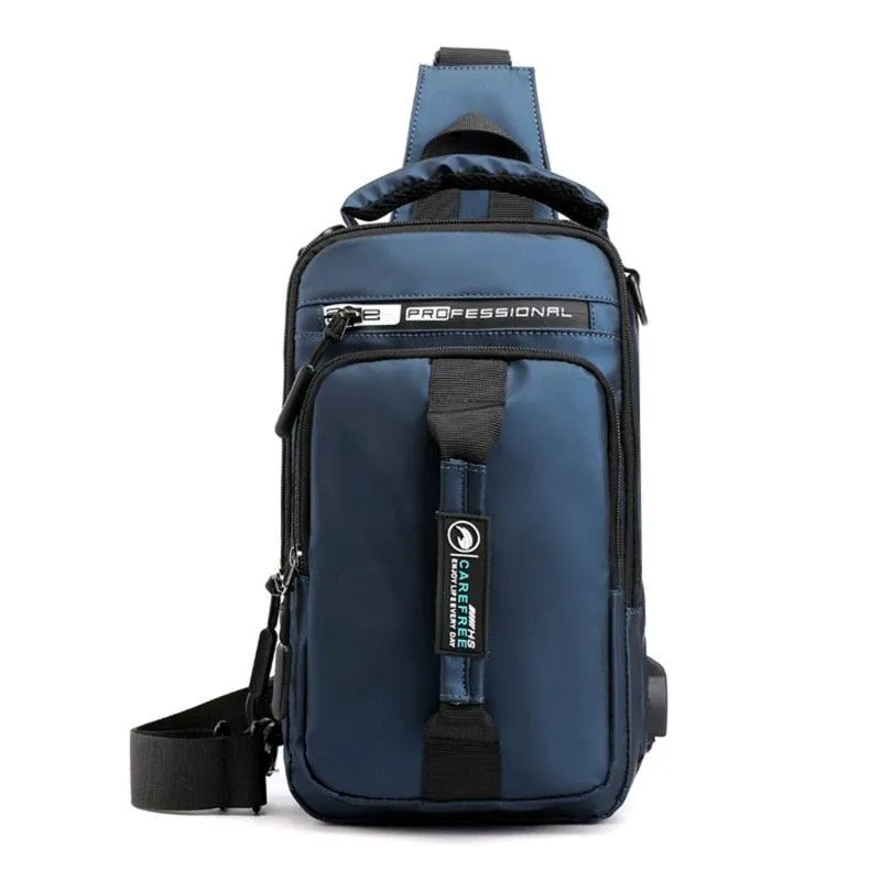 Men Sling Backpack Cross Body Shoulder Chest Bag Anti-theft Travel Motorcycle Rider Waterproof Oxford Male Messenger Bags