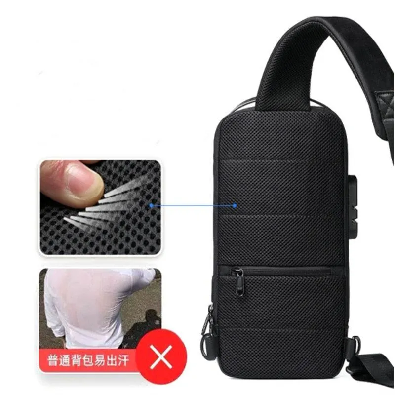 Men Sling Backpack Cross Body Shoulder Chest Bag Anti-theft Travel Motorcycle Rider Waterproof Oxford Male Messenger Bags