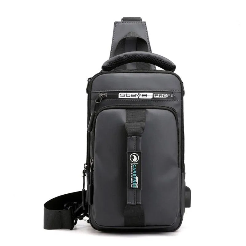 Men Sling Backpack Cross Body Shoulder Chest Bag Anti-theft Travel Motorcycle Rider Waterproof Oxford Male Messenger Bags