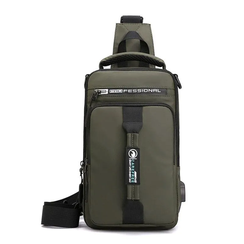 Men Sling Backpack Cross Body Shoulder Chest Bag Anti-theft Travel Motorcycle Rider Waterproof Oxford Male Messenger Bags