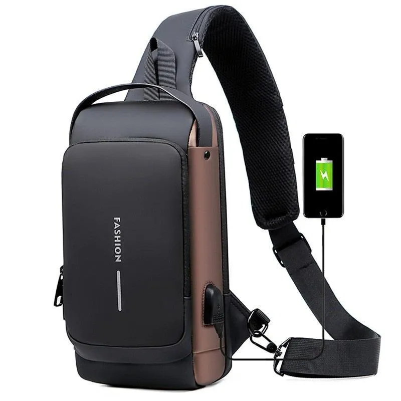 Men Sling Backpack Cross Body Shoulder Chest Bag Anti-theft Travel Motorcycle Rider Waterproof Oxford Male Messenger Bags