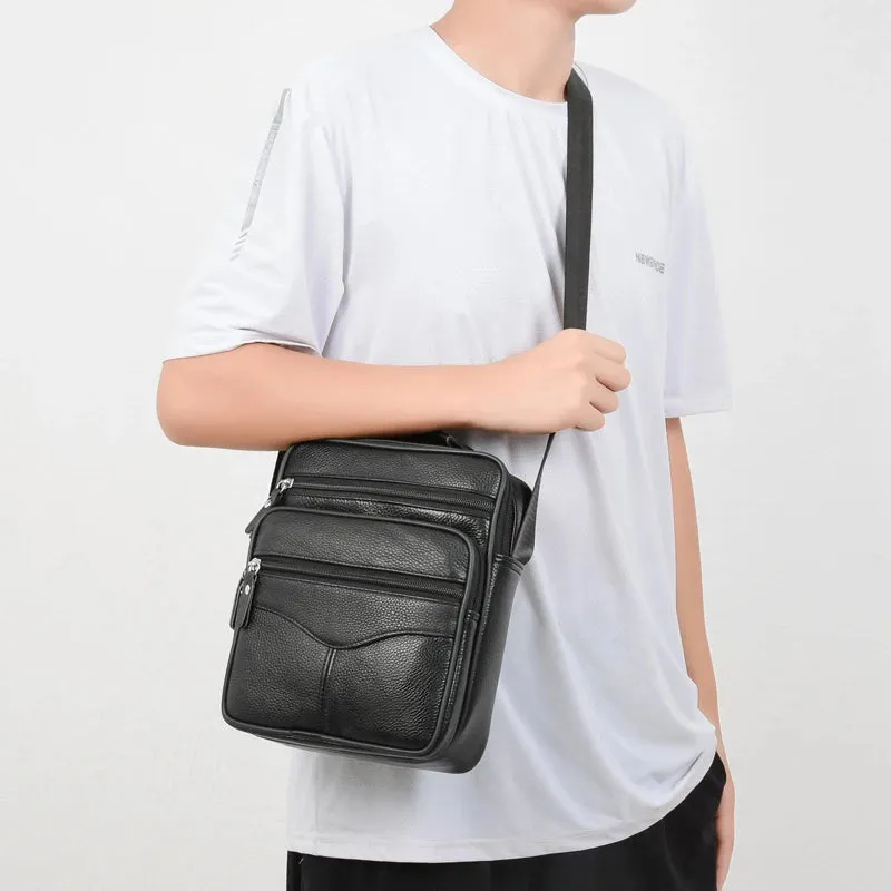 Men's Genuine Leather Handbags: Business Messenger Bags, Small Crossbody Bag for a Fashionable and Functional Handbag