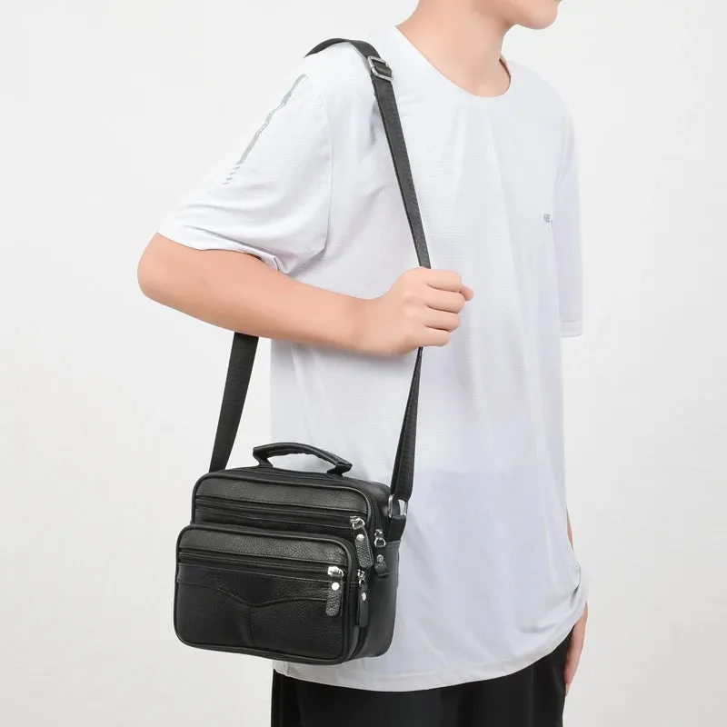 Men's Genuine Leather Handbags: Business Messenger Bags, Small Crossbody Bag for a Fashionable and Functional Handbag