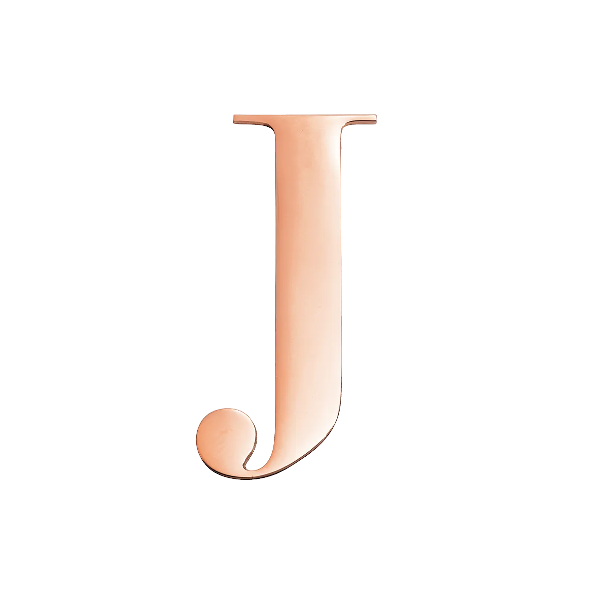 Metal Letter Key Ring (Rose Gold)