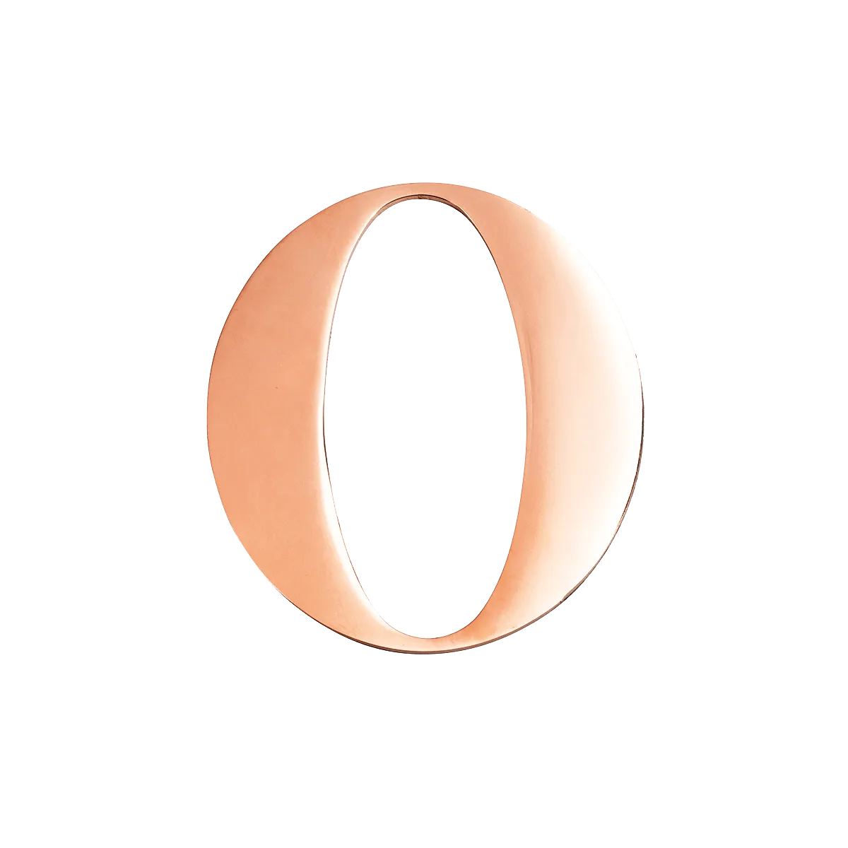 Metal Letter Key Ring (Rose Gold)