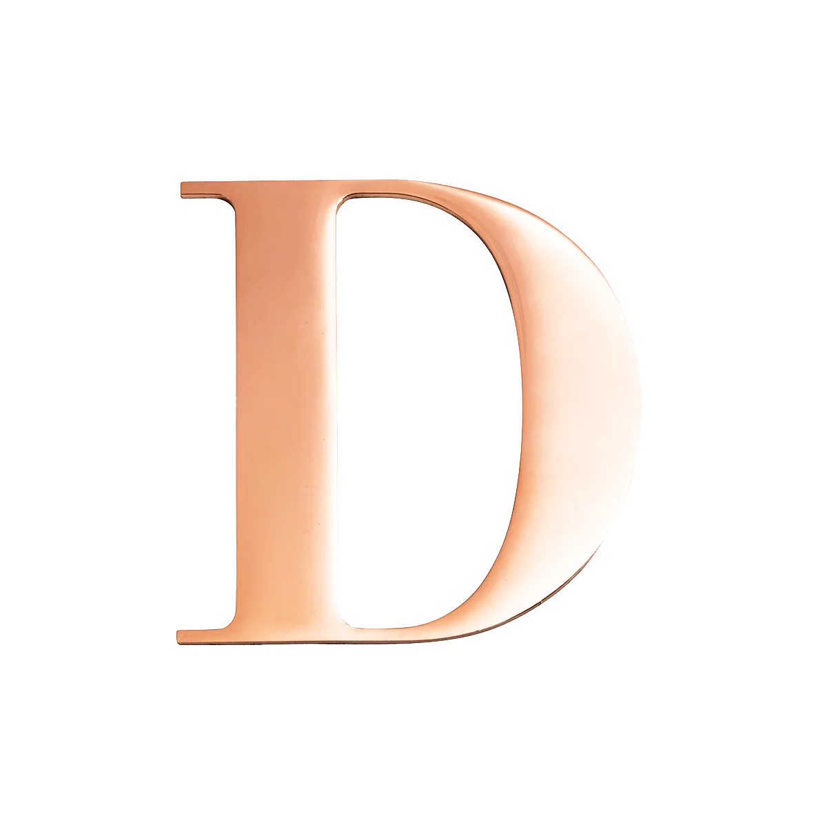 Metal Letter Key Ring (Rose Gold)