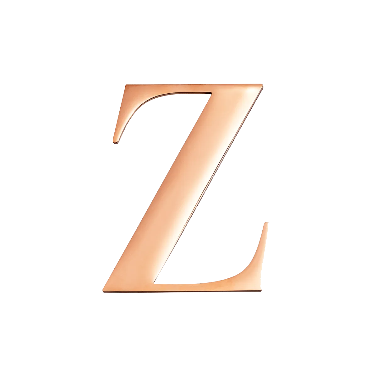 Metal Letter Key Ring (Rose Gold)