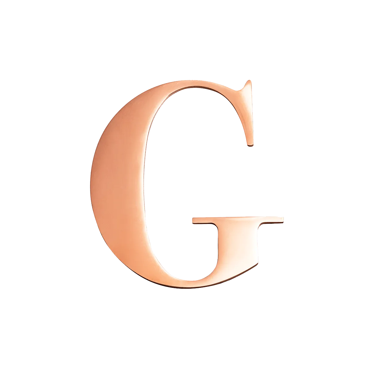 Metal Letter Key Ring (Rose Gold)