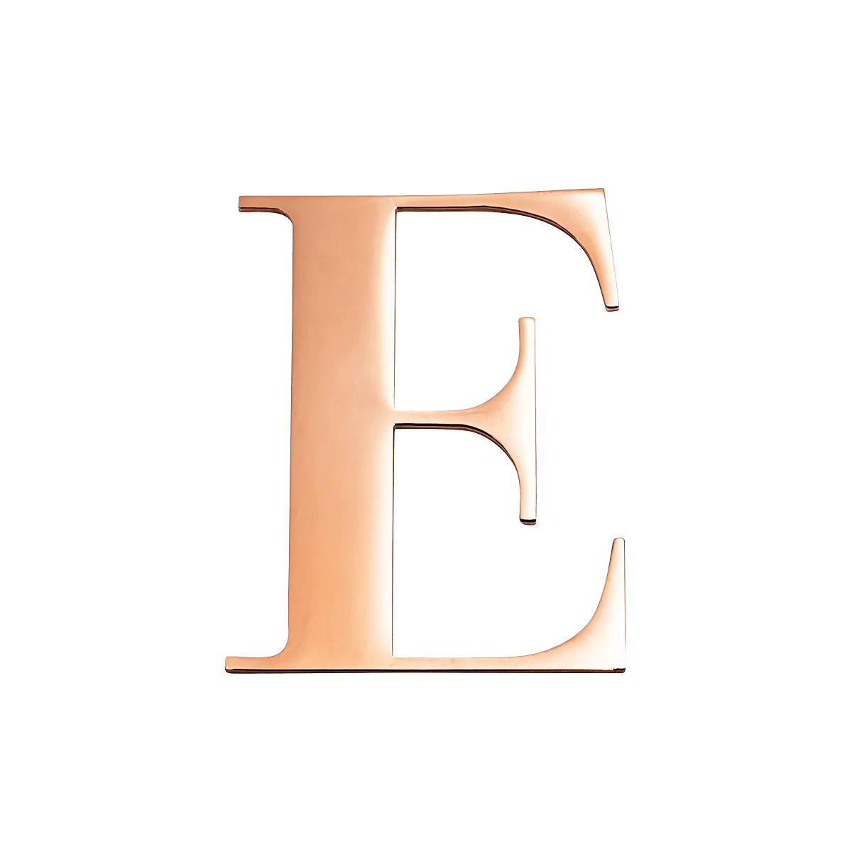 Metal Letter Key Ring (Rose Gold)