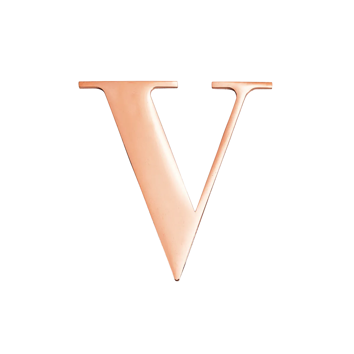 Metal Letter Key Ring (Rose Gold)