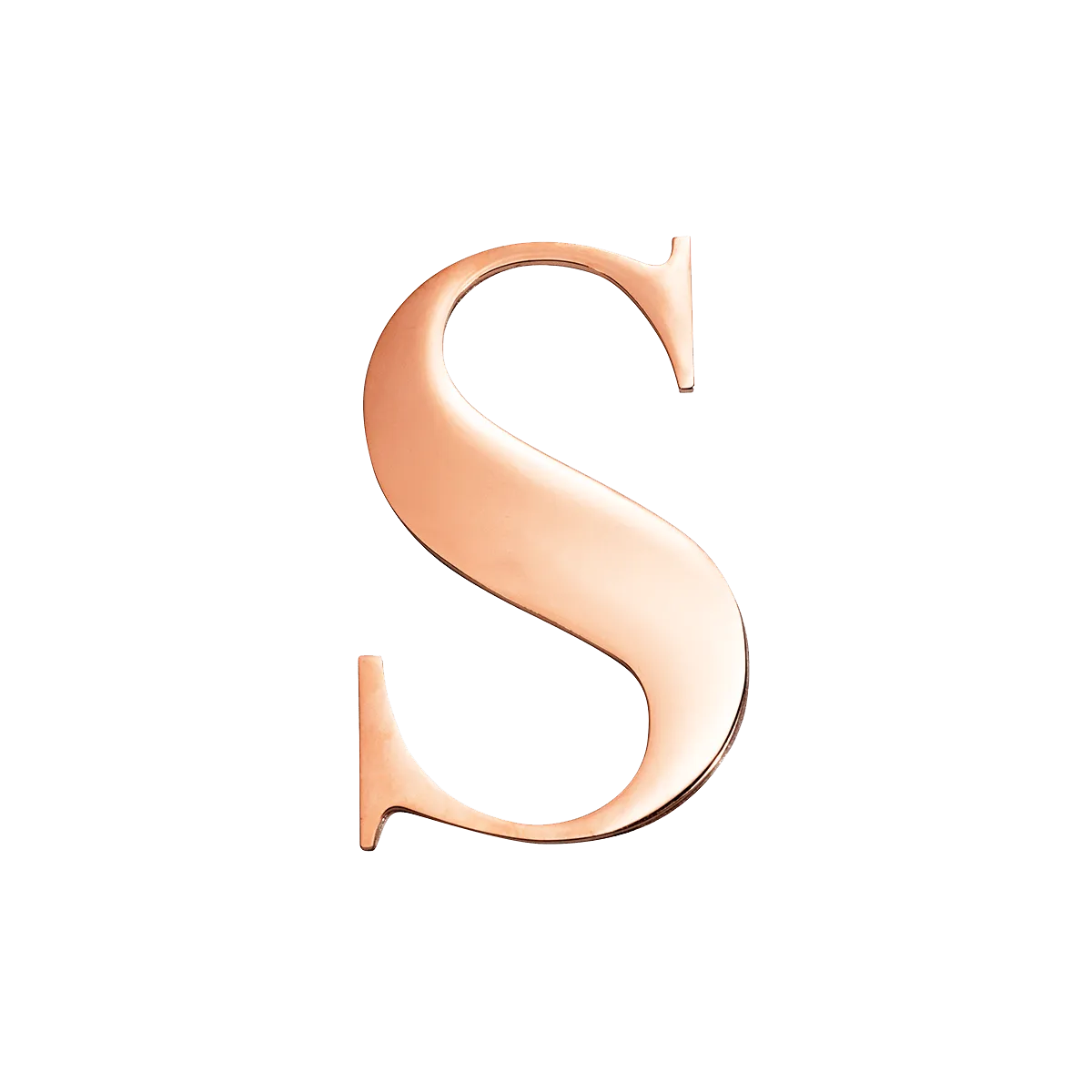 Metal Letter Key Ring (Rose Gold)
