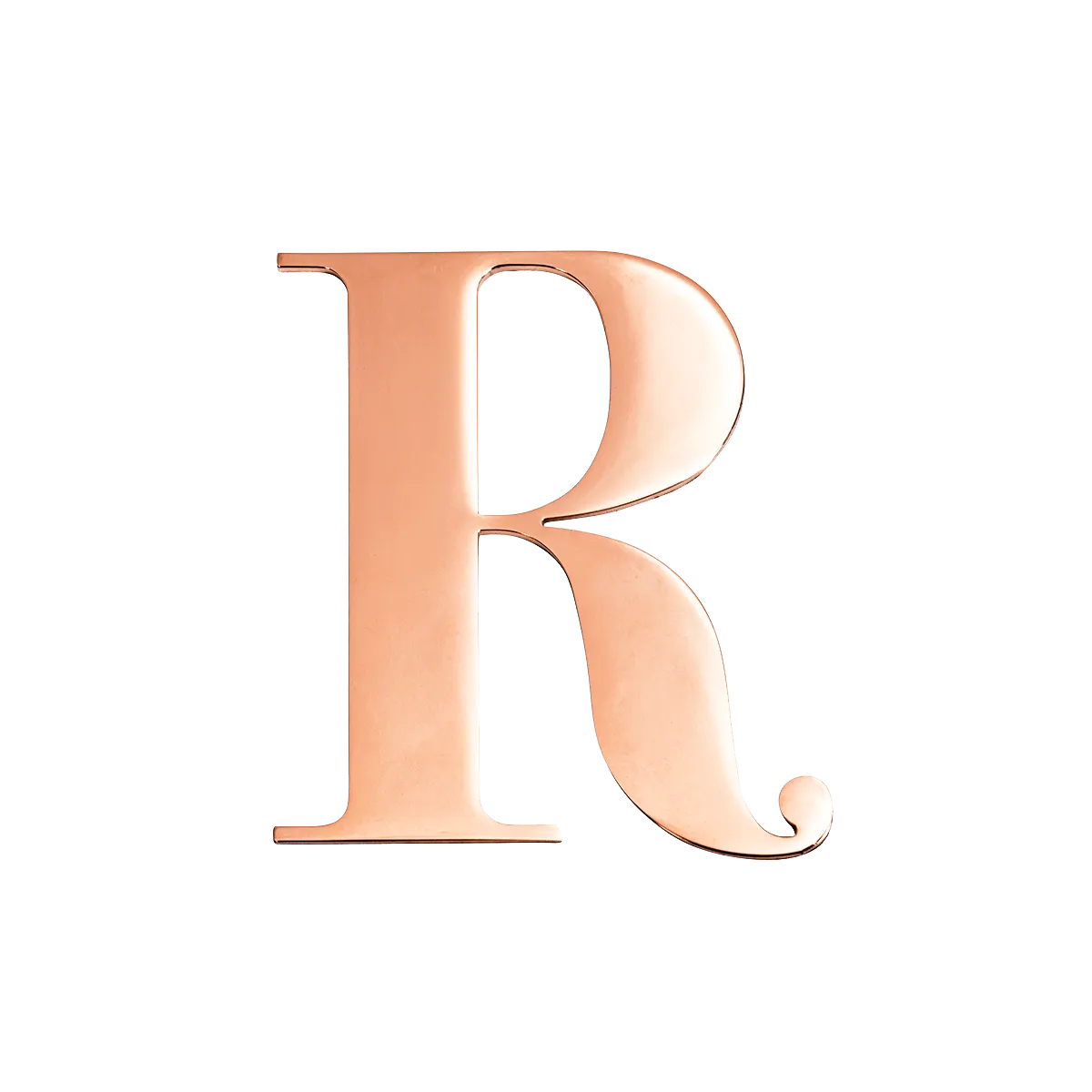 Metal Letter Key Ring (Rose Gold)