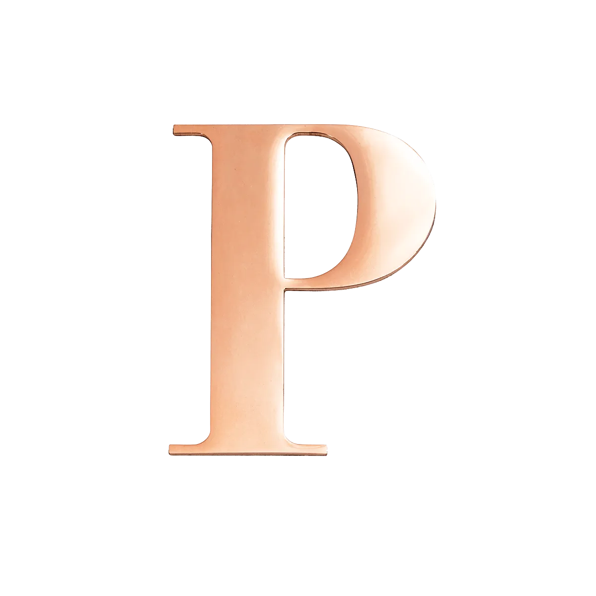Metal Letter Key Ring (Rose Gold)