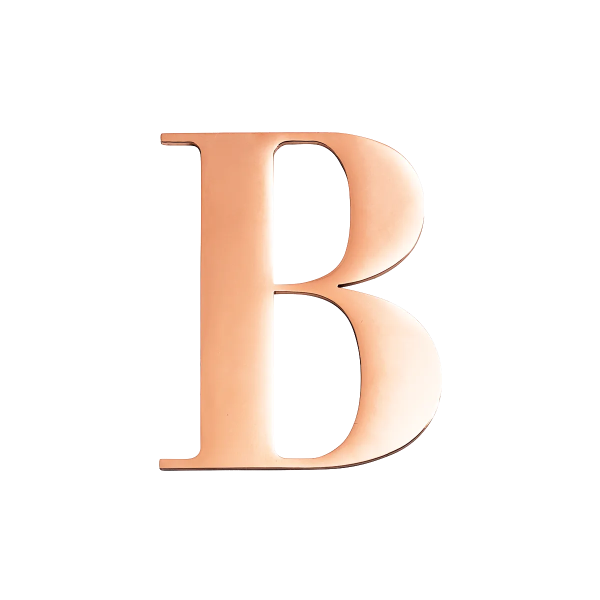 Metal Letter Key Ring (Rose Gold)