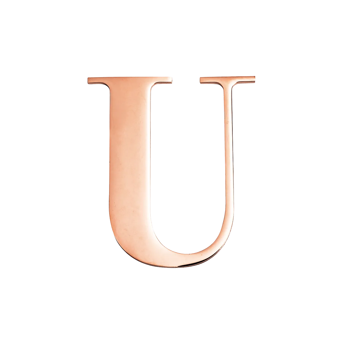 Metal Letter Key Ring (Rose Gold)