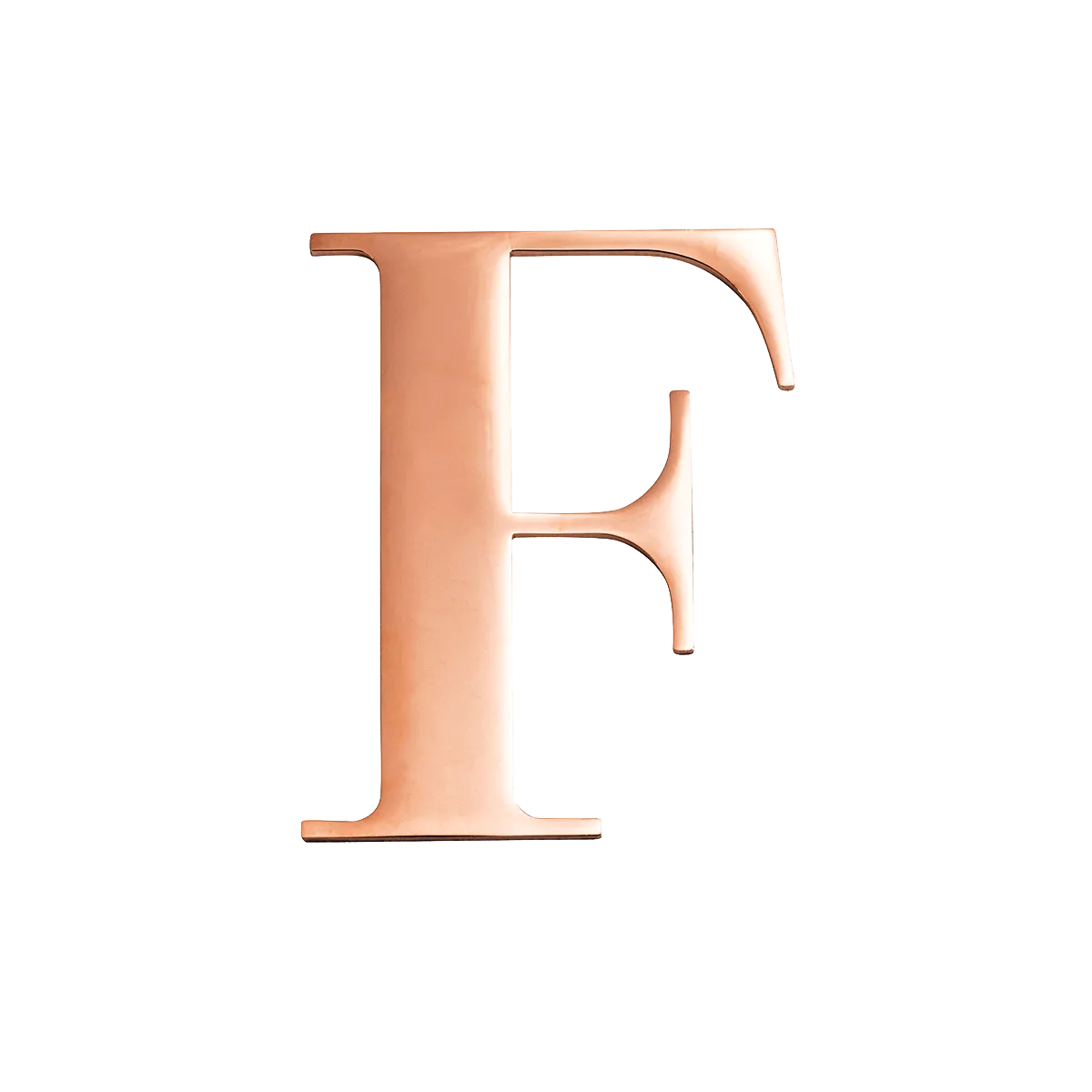 Metal Letter Key Ring (Rose Gold)