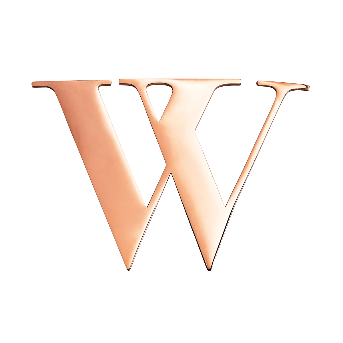 Metal Letter Key Ring (Rose Gold)