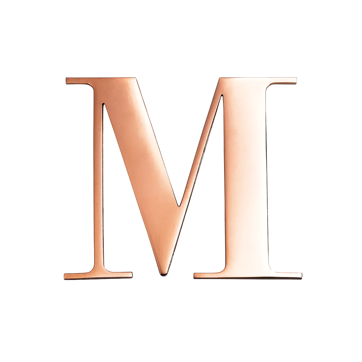 Metal Letter Key Ring (Rose Gold)
