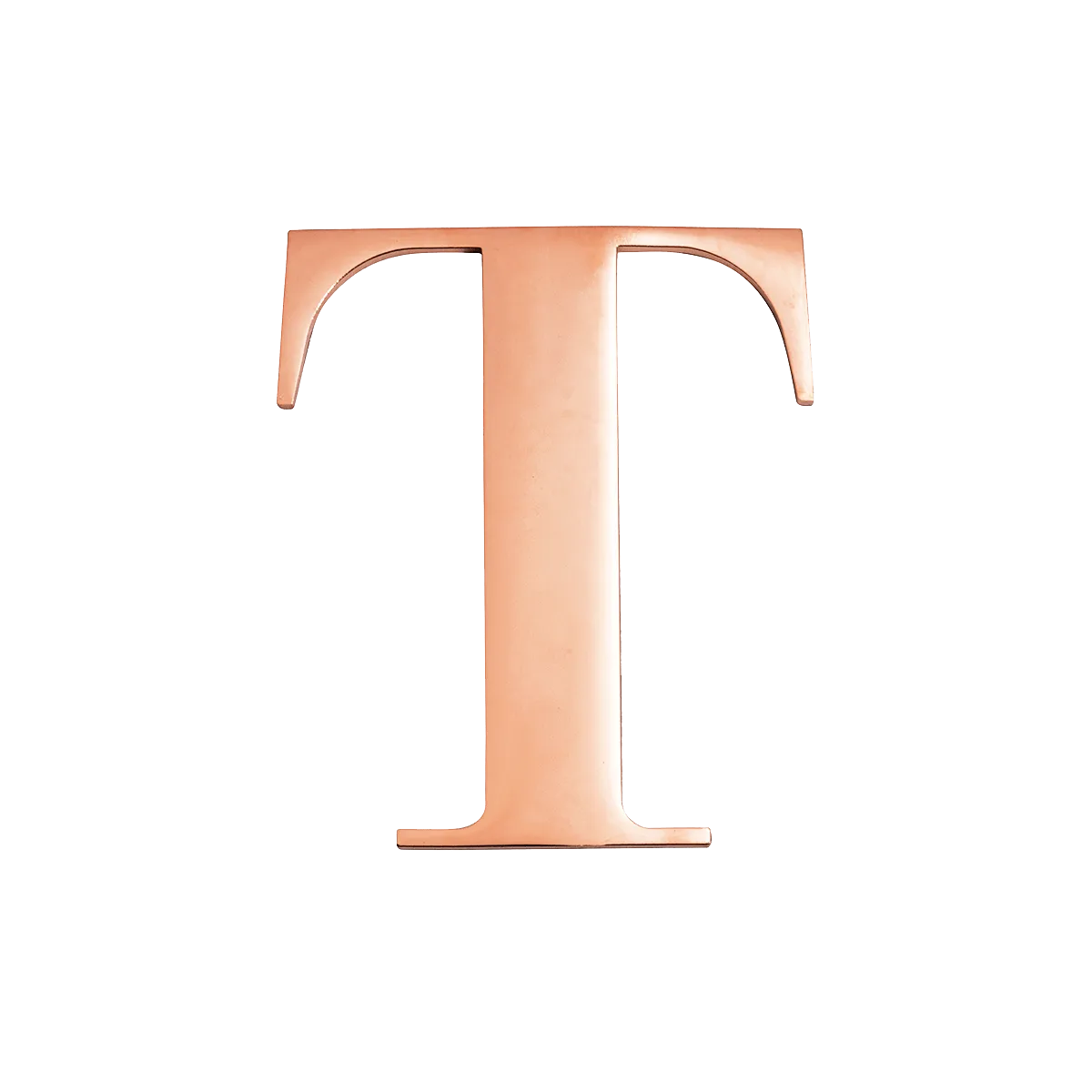 Metal Letter Key Ring (Rose Gold)