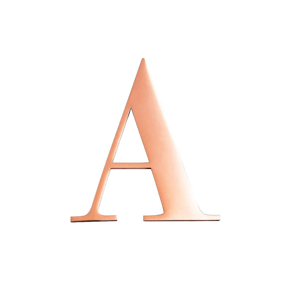 Metal Letter Key Ring (Rose Gold)