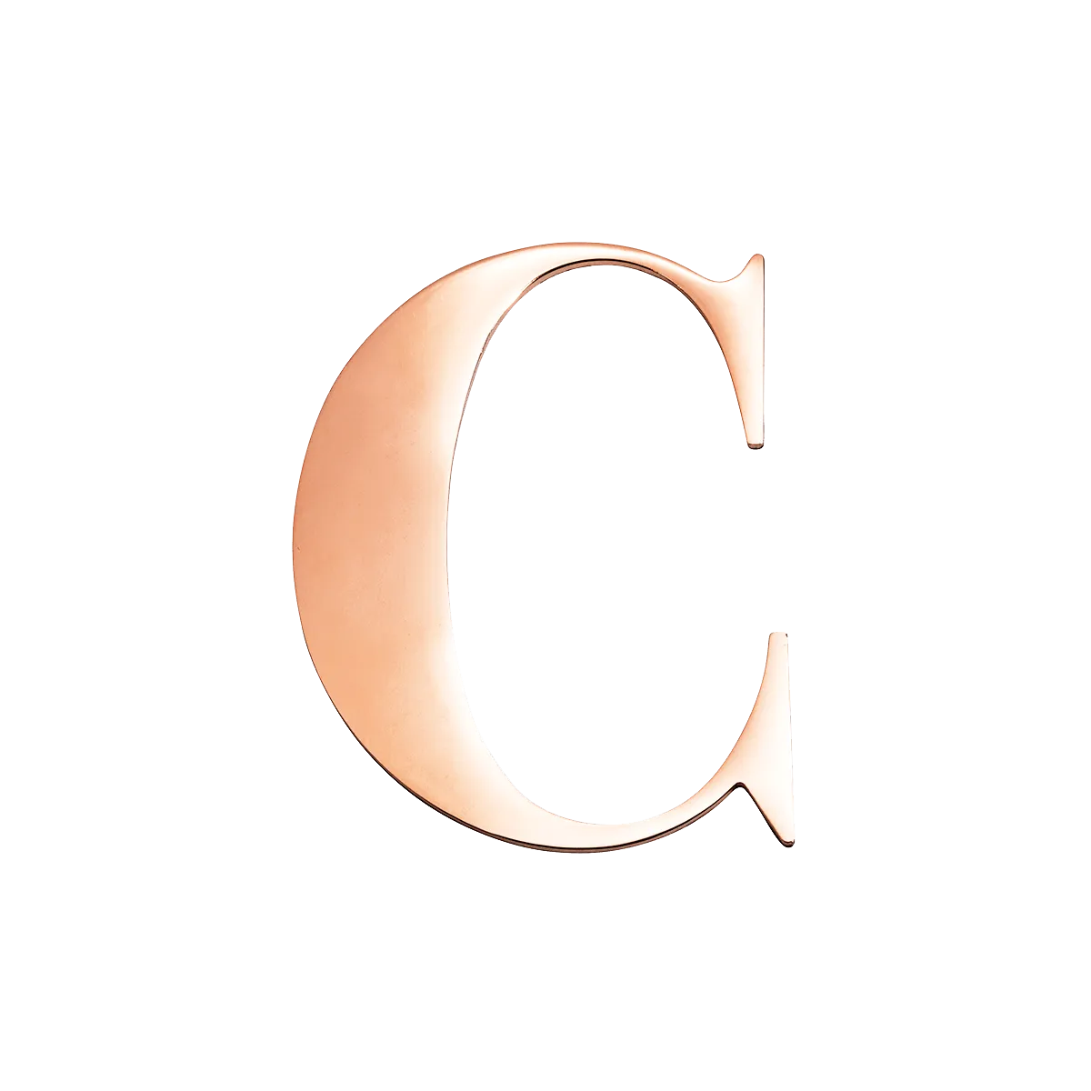 Metal Letter Key Ring (Rose Gold)