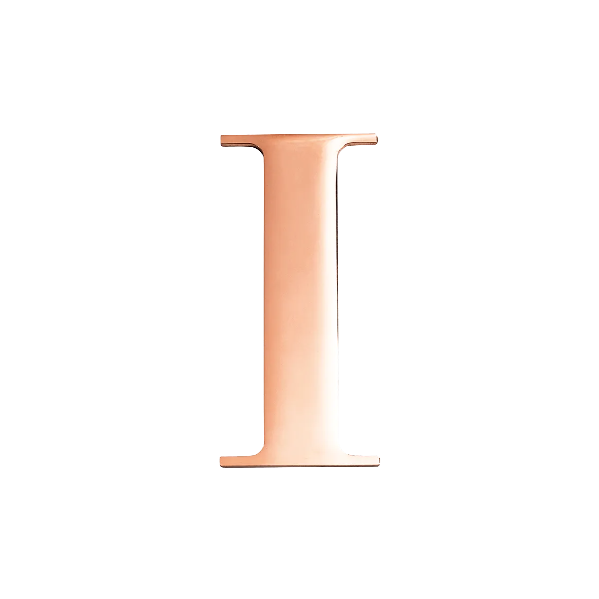 Metal Letter Key Ring (Rose Gold)