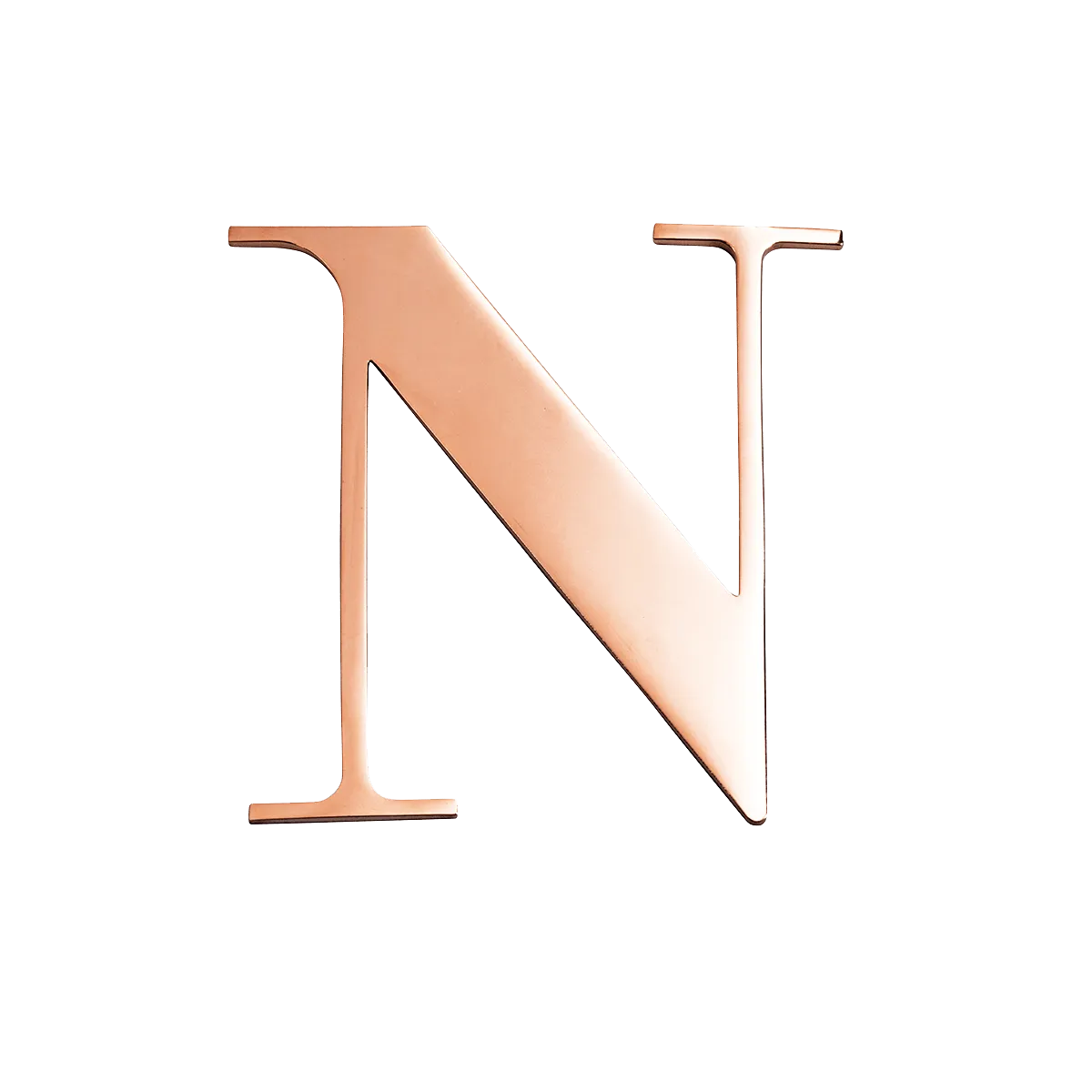 Metal Letter Key Ring (Rose Gold)