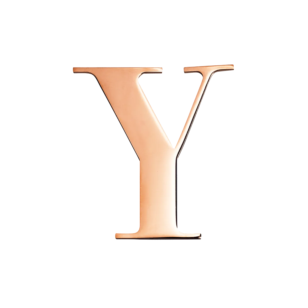 Metal Letter Key Ring (Rose Gold)
