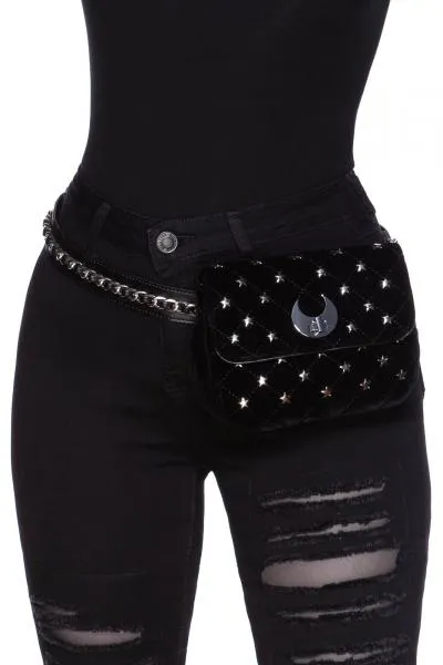 Midnight Moon Waist Bag - Black