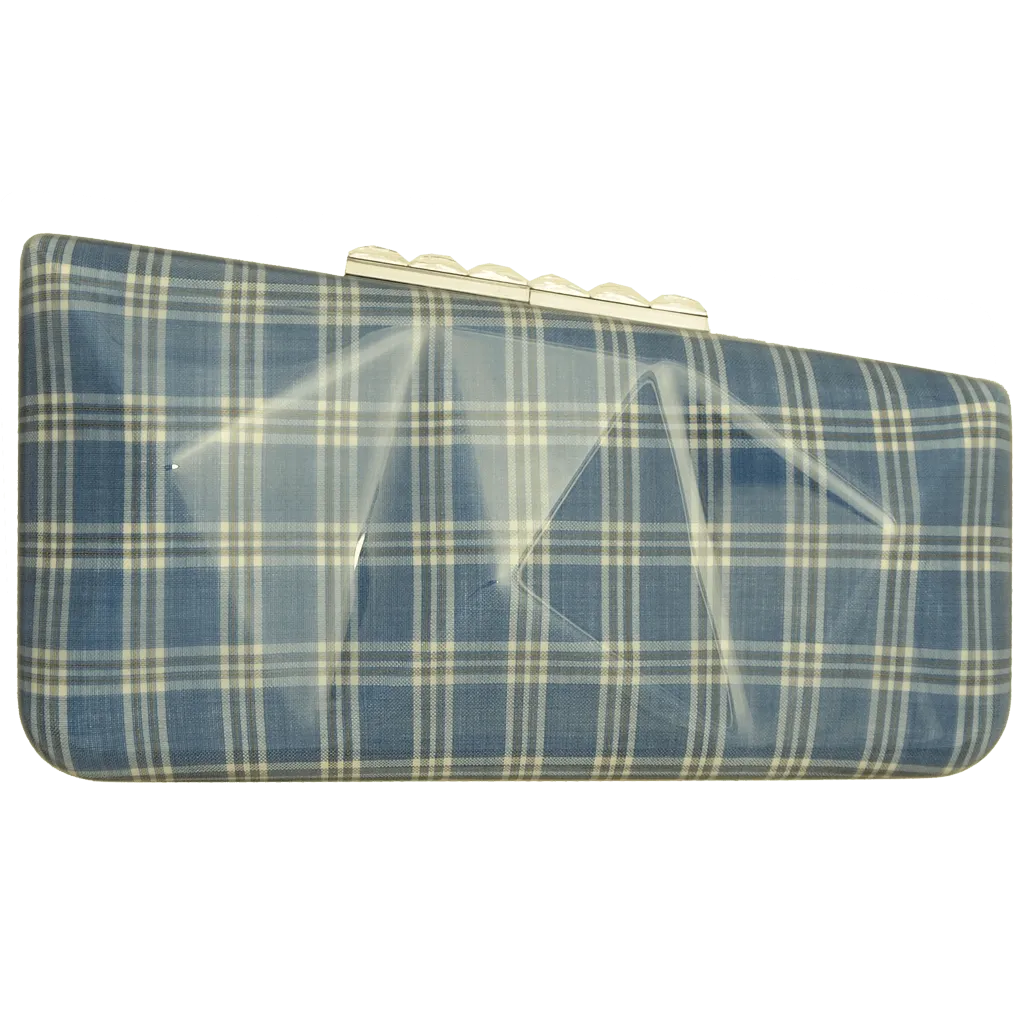 Minaudière in Prince of Wales Plaid Sky