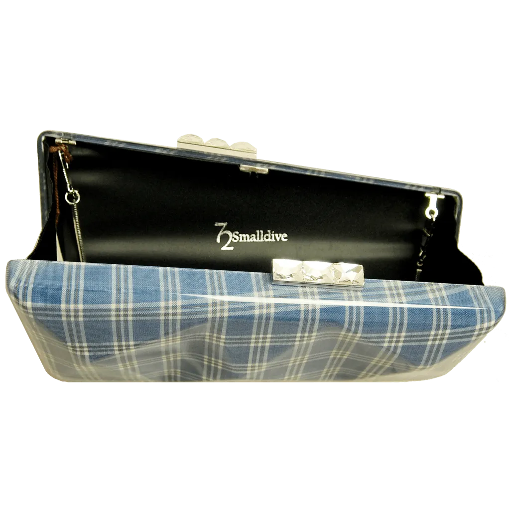 Minaudière in Prince of Wales Plaid Sky