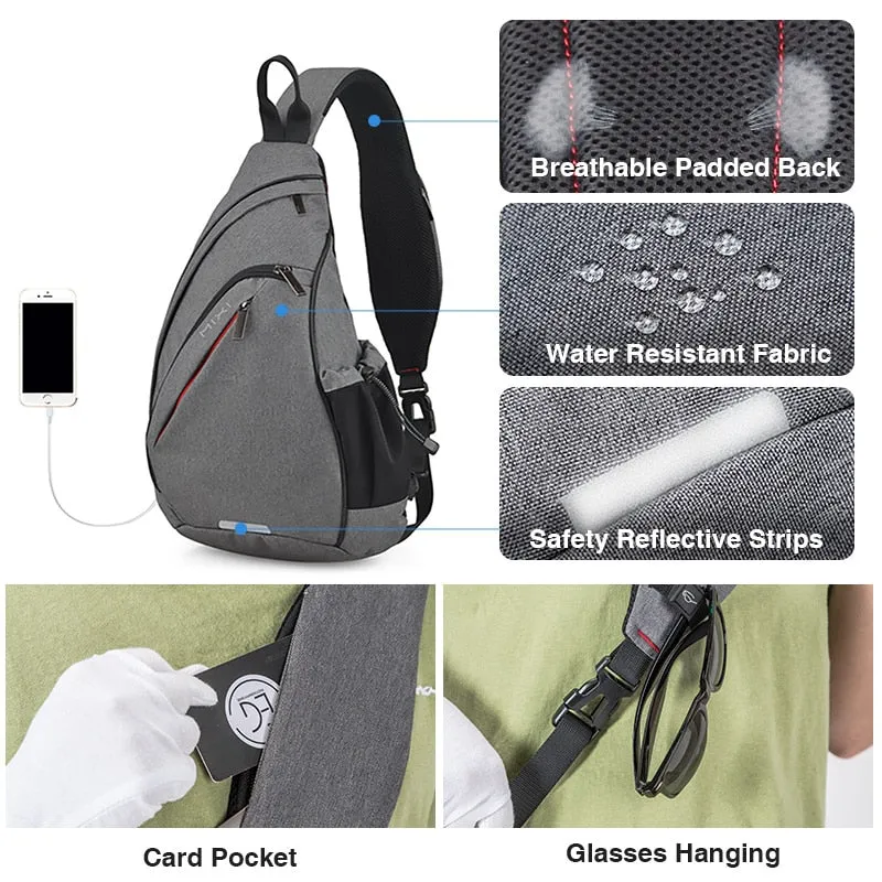 Mixi Men Sling Backpack One Shoulder Bag Boys Student School Bags University Work Travel Versatile 2020 Fashion New Design M5225