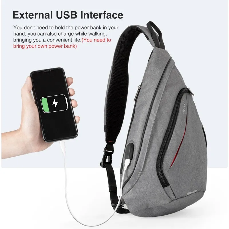 Mixi Men Sling Backpack One Shoulder Bag Boys Student School Bags University Work Travel Versatile 2020 Fashion New Design M5225
