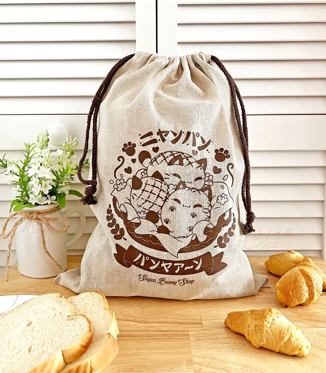 Nyanpan Bakery Linen Bread Bag