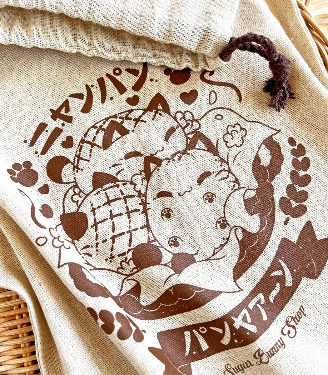 Nyanpan Bakery Linen Bread Bag