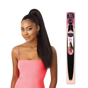 OUTRE PRETTY QUICK SALON STYLE WRAP PONY TAIL JUMBO KINKY STRAIGHT 24"