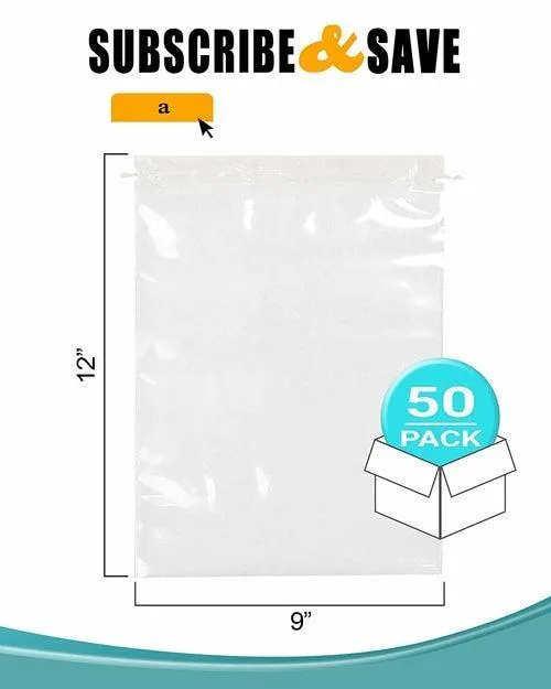 Pack of 50 Clear Drawstring Bags Pack of 50. Double Cotton Drawstrings