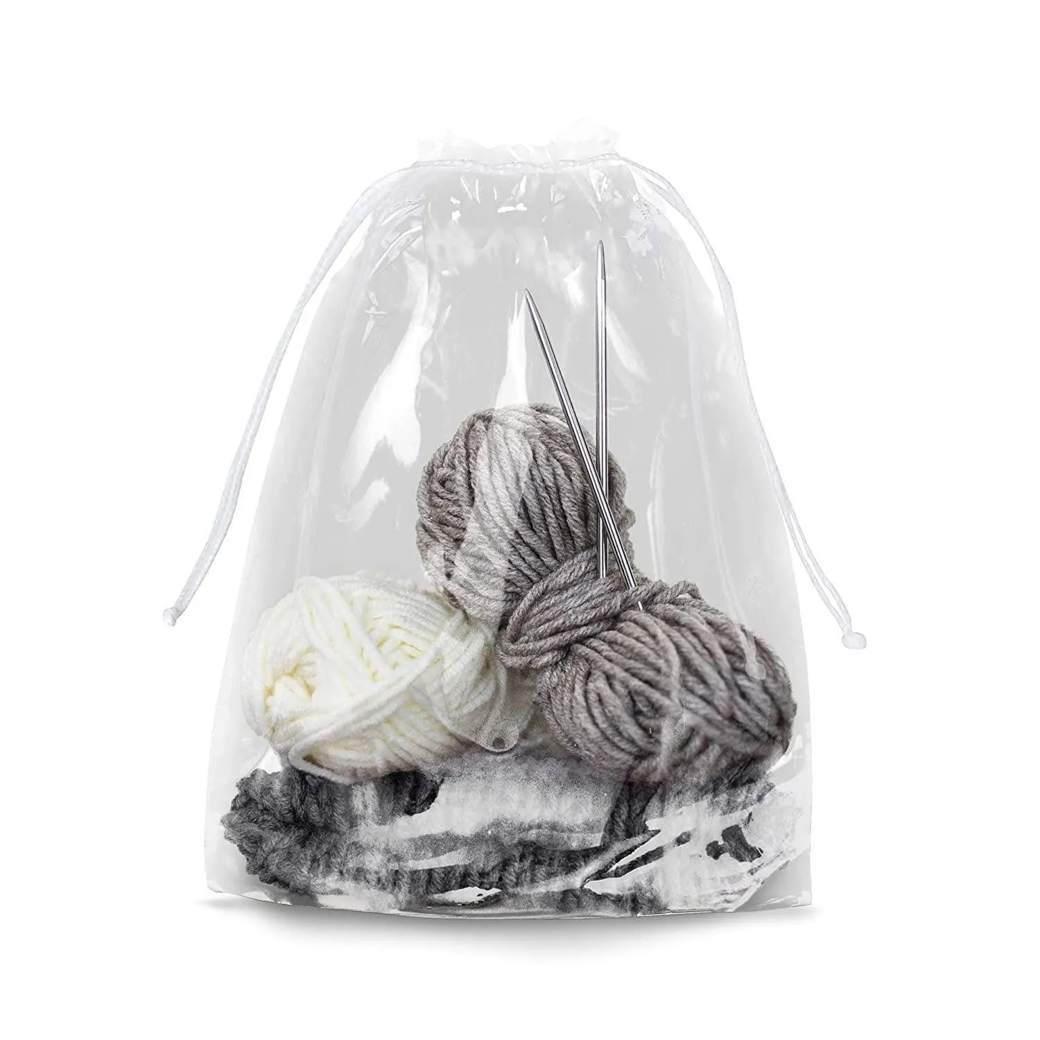 Pack of 50 Clear Drawstring Bags Pack of 50. Double Cotton Drawstrings