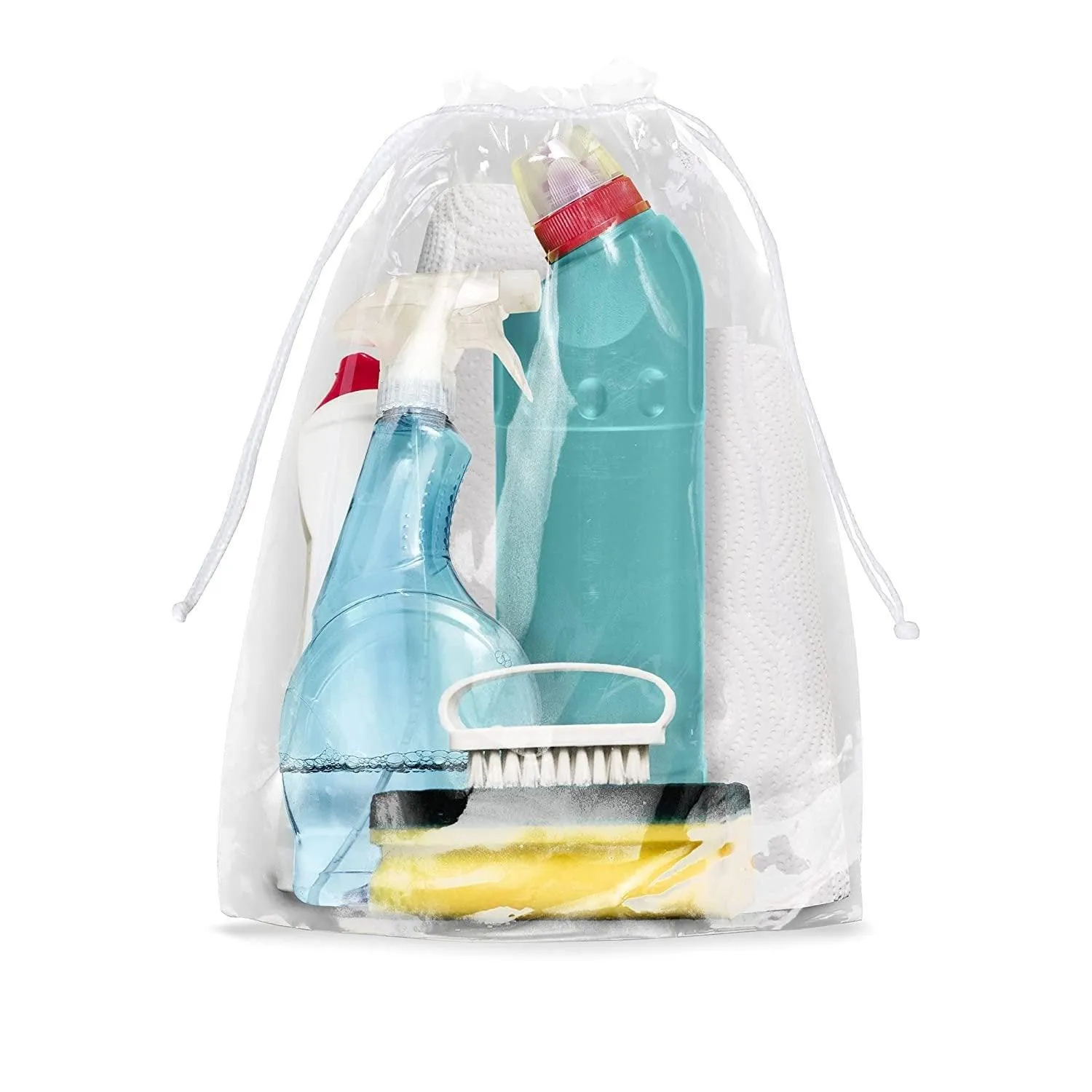 Pack of 50 Clear Drawstring Bags Pack of 50. Double Cotton Drawstrings